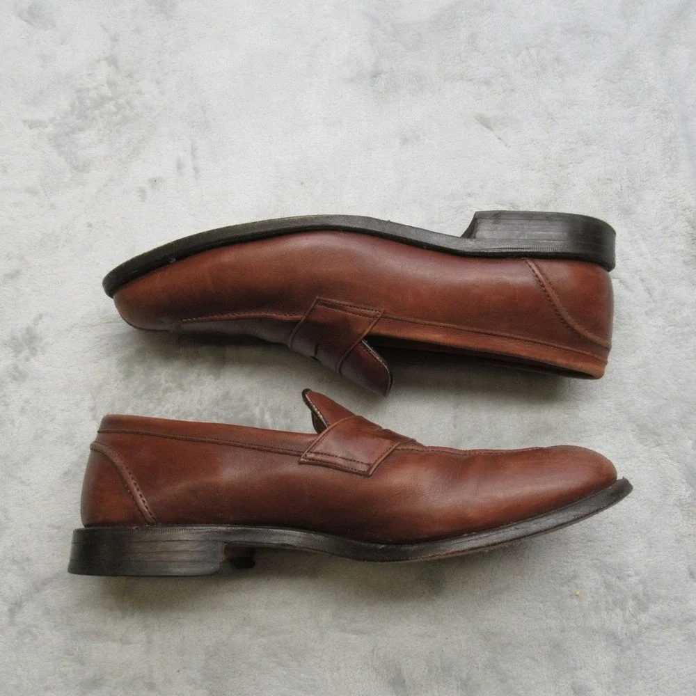 Allen Edmonds Randolph‎ Dress Shoes Mens 10 Brown Leather Penny Loafers USA Made